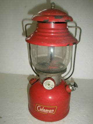 Vintage Coleman 200a 200 A Red Single Mantle Lantern