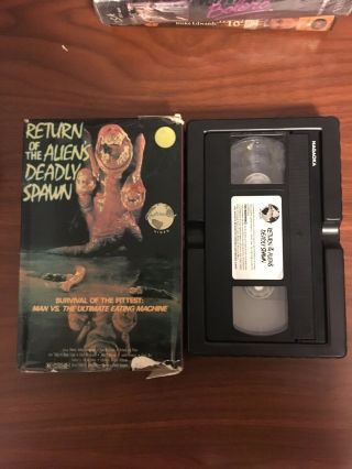Return Of The Aliens Deadly Spawn Continental Big Box Vhs Rare Horror Gore Oop