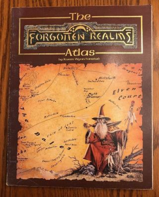 Rare The Forgotten Realms Atlas 1st Print 1990 Exc.