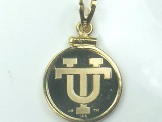 Collectible & Rare 14k Gold Coin Univ.  Of Tennises Vols Mascot Bezel Charm 2.  5gm