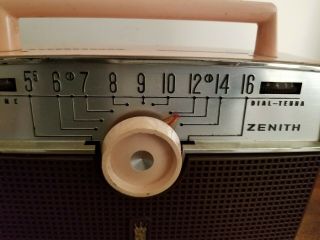 Zenith antique radio,  Model A402,  chassis 4A41,  salmon color,  AS - IS 2