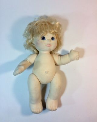 Vintage 1985 Mattel My Child Doll Blonde Girl W/ Green Blue Eyes