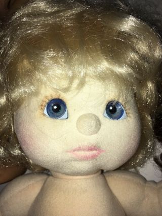 Vintage 1985 Mattel My Child Doll Blonde Girl w/ Green Blue Eyes 2
