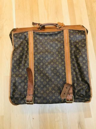Rare Authentic Vintage Louis Vuitton LV Monogram Garment Bag Suitcase Luggage 3