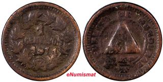 Honduras Bronze 1911 1 Centavo Rare Variety: With Centavos Key Date Km 65