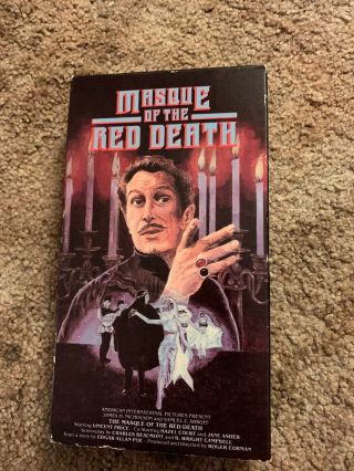 Masque Of The Red Death Vhs (1965) Rare Cover Lightning Video Vincent Price