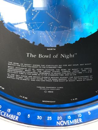 Vintage Rare The Bowl Of Night 1982 Constellation Globe Star Viewing Dome