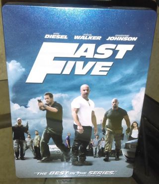 Fast Five Best Buy Exclusive Blu - Ray Steelbook Oop Rare Like (digital Code)