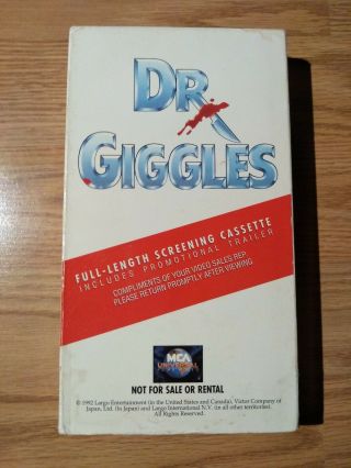 Dr.  Giggles (vhs,  1993) Larry Drake Slasher Horror Rare Demo Screener