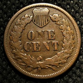 1877 Indian Head Cent with good details on LIBERTY.  Rare key date to the series 2