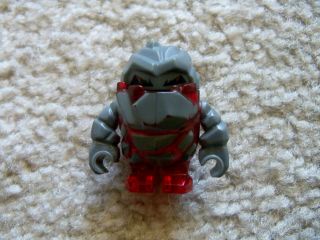 Lego Power Miners - Rare - Rock Monster Minifig - Meltrox (trans - Red)