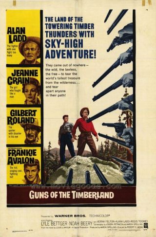 Rare 16mm Feature: Guns Of The Timberland (alan Ladd / Jeanne Crain)