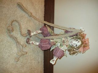 Vintage Artist Doll Lavender Poinsettis? Christmas? Pat Thompson Vlasta Studio