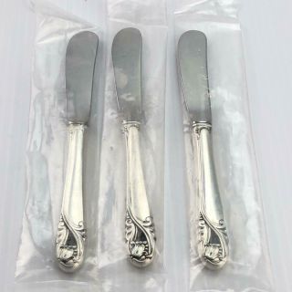International Spring Glory Sterling Silver Handle Butter Knives