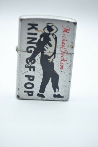 Michael Jackson King Of Pop Lighter Style Zippo Cigarette Gas Vintage Rare