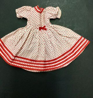 4 Vintage Doll Outfits Shirley Temple Dress? Red White Cotton 2