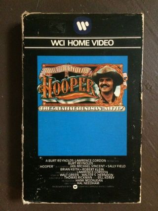 Hooper Burt Reynolds Wci Tape Vhs Big Box Action Comedy Rare Warner