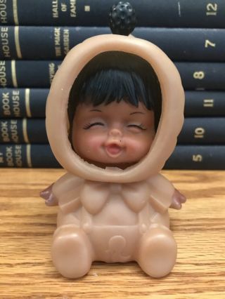 Vintage 3 Face Moody Cuties Hong Kong Rubber Doll Toy Eskimo? 2