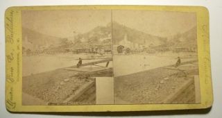 Antique Stereoview: Mauch Chunk,  Canal.  Pennsylvania,  Pa