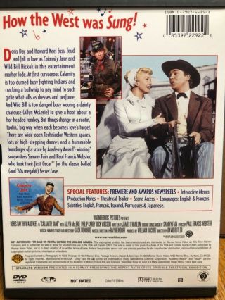 Calamity Jane (DVD,  2002,  From 1953),  Rare OOP,  Snapcase,  Doris Day,  Same Day Shp 2