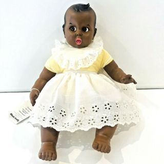 Vintage 1979 Gerber African American Baby Doll 17” Moving Eyes Atlanta Novelty