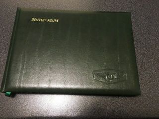 2000 Rare Bentley Azure Convertible Owners Handbook Tsd7670