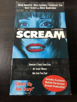 Scream (vhs,  1997) Rare Oop Blue Courtney Cox Cover Art