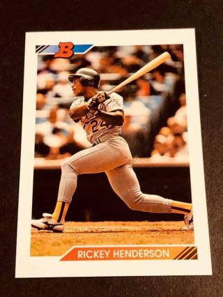 1992 Bowman Blank Back Rare Rickey Henderson Oakland A 