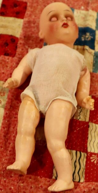 Antique 8 1/2 " German Bisque Heubach Koppelsdorf Character Baby Doll