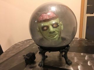 Rare Gemmy Spirit Ball Animated Talking Brain Monster Halloween Decoration W/box