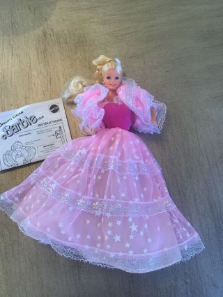 Vintage 1985 Barbie Dream Glow Doll Dress Stars Glows Superstar Era