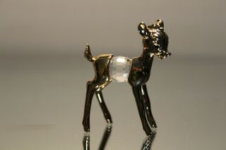 Rare Lencia Austria Gold Plated Lead Crystal Disney Bambi Figurine