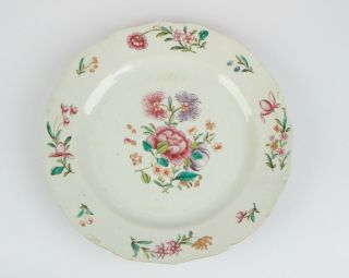 Antique 18th Century Chinese Famille Rose Porcelain Plate