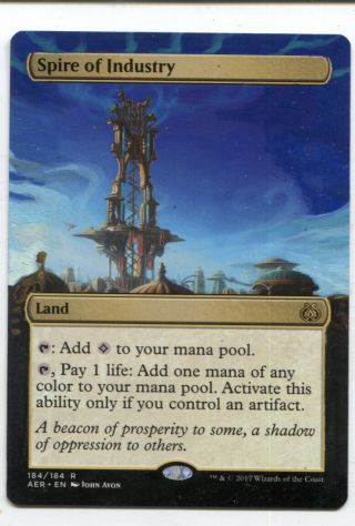 Spire Of Industry Altered Art Mtg Magic Hand Painted Commander Edh