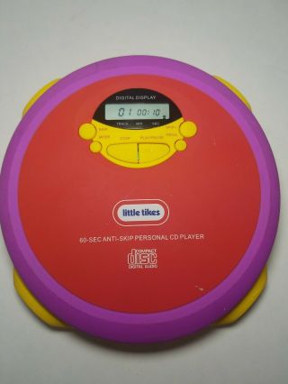 Rare - Little Tikes 60 Second Anti Skip Personal Cd Player - Red,  Purple And Yellow