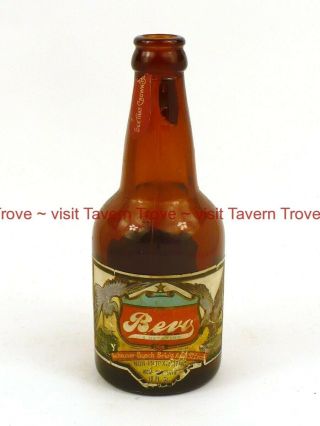 Rare 1920s Anheuser Busch Bevo " A Beverage " With Neck Seal Bottle Tavern Trove