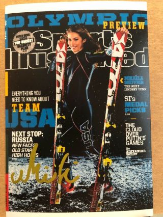 Mikaela Shiffrin Signed Autograph 4x6 Photo Usa Olympic Skiing Hot Sexy Rare