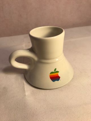 Vintage Apple Mac Macintosh Rainbow Logo Computer Ceramic Coffee Cup Mug Rare