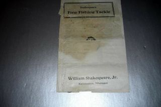 Rare Shakespeare Lure Box Paper C.  1906 Featuring Rhodes Mechanical Frog