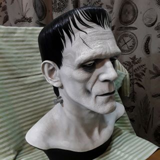 Rare Authentic Miles Teves RESIN Boris Karloff 1:1 Frankenstein Monster Bust 2