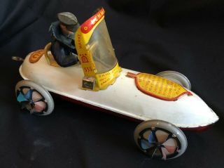 Very Rare 1920s Lehmann Uhu Amphibian Tin Toy Race Car –