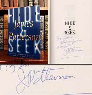 Hide And Seek Hand Signed By James Patterson Alex Cross Author 1st/2nd Rare