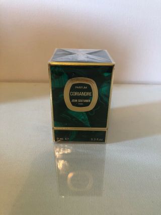Rare Coriandre By Jean Couturier Frosted Bottle Parfum 9 Ml 0.  3 Oz,  Pres.  Box Col