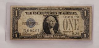 1928 - B Series United States $1 One Dollar Bill Silver Certificate Funnyback Rare