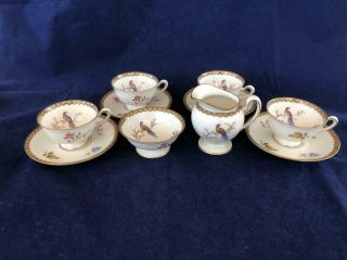 Fine Antique French Sevres Paris Porcelain Hand Painted Tea / Coffee Set.