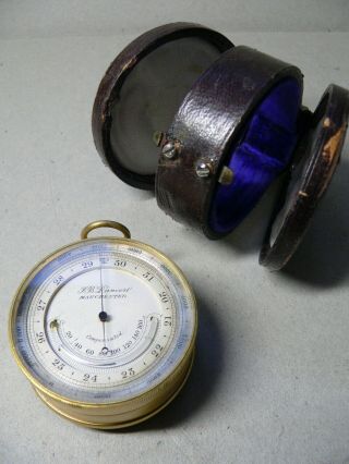 A Rare J.  B.  Dancer (manchester) Combined Pocket Barometer,  Thermomete & Compass