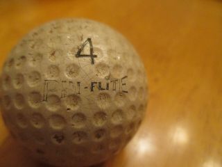 Antique Golf Ball " Pin - Flite " Gutty Bramble Mesh Hickory Era 1900s