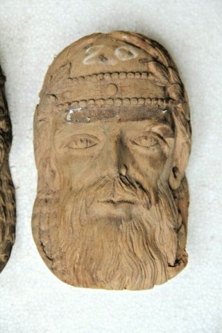 STUNNING HAND CARVED GOTHIC MALE SHIPS HEAD FACE WOOD SCULPTURE 2