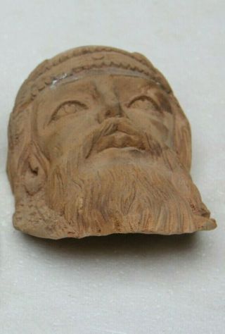STUNNING HAND CARVED GOTHIC MALE SHIPS HEAD FACE WOOD SCULPTURE 3