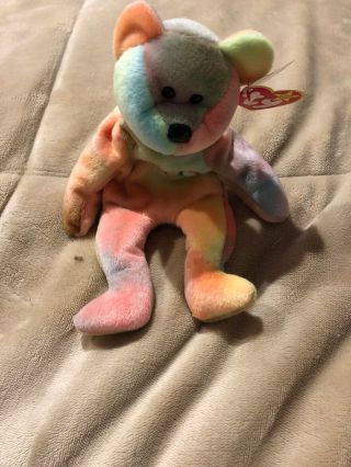 Ultra Rare Ty Beanie Baby Peace Bear Collectible 1996